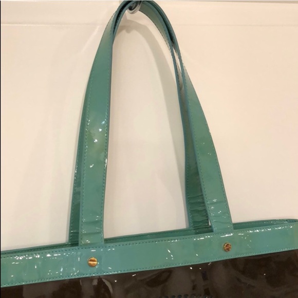 Auth Tory Burch Large Patent Leather Tote Handbag - Picture 5 of 8